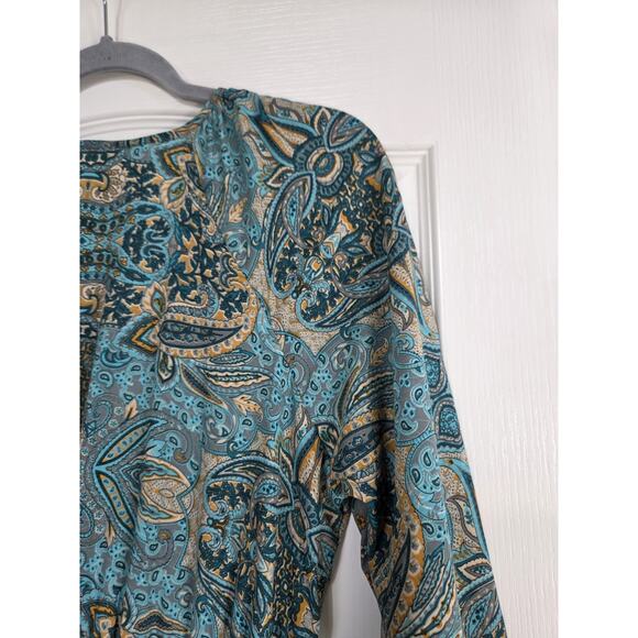 Boemo Anthropologie Green Paisley Ruffle Boho Festival Maxi Dress, Size Small - Picture 11 of 13